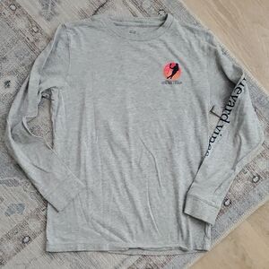 Vineyard Vines Boys Lacrosse Long Sleeve Gray T-shirt SzM (12-14)